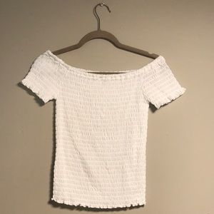 White off the shoulder top